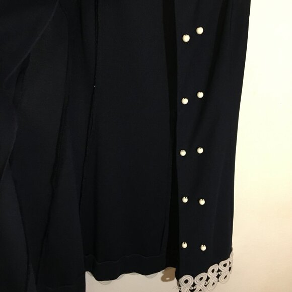 Vintage 60s Dark Blue Mini Dress Mod Shift Volup Plus Size Twiggy Barbie (IB) - Picture 10 of 16